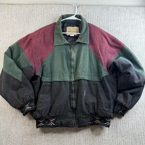 Vintage Cripple Creek Aztec Bomber Jacket Men's Size XL Made In USA